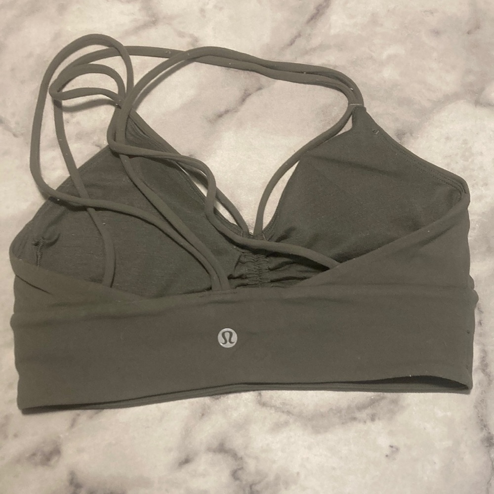 Lululemon athletica Strappy Olive Green Bralette - Picture 7 of 16